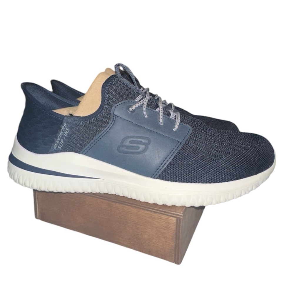 Skechers • USA Men’s Delson 3.0 Mooney Knitted Bungee Lace Slip On • Size 9 - Picture 3 of 6